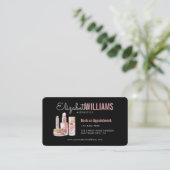 Carte De Visite Beauté noire et rose Esthétique Fidélité & (Debout devant)