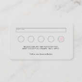 Carte De Visite Beauté noire et rose Esthétique Fidélité & (Dos)