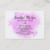 Carte De Visite *~* BEAUTÉ - Parties scintillant Gold Frame Pink G (Dos)