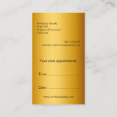 Carte De Visite Beauté Parties scintillant or et pourpre (Dos)