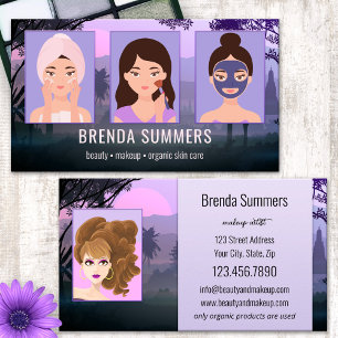 Carte De Visite Beauté Photo Bio Soins de Peau Professionnel
