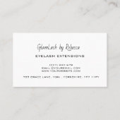 Carte De Visite Beauté professionnelle Eyelash Lashes Parties scin (Dos)