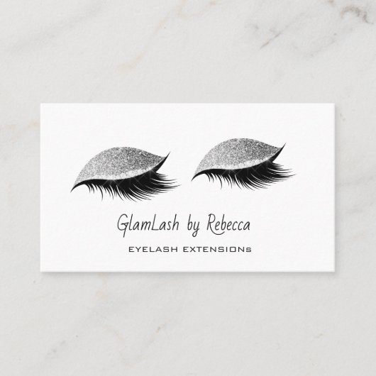 Carte De Visite Beauté professionnelle Eyelash Lashes Parties scin (Devant)