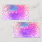 Carte De Visite Beauté professionnelle Holographique Parties scint (Devant / Derrière)