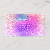 Carte De Visite Beauté professionnelle Holographique Parties scint (Dos)