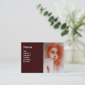 Carte De Visite BEAUTÉ ROMANTIQUE / Portrait de femme en Sepia Bro (Debout devant)