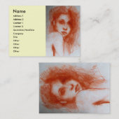 Carte De Visite BEAUTÉ ROMANTIQUE / Portrait de femme en Sepia Bro (Devant / Derrière)