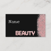 Carte De Visite beauté rose et noire (Devant)