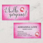 Carte De Visite Beauté rose magnifique de lèvre de 311 puits (Devant / Derrière)