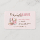 Carte De Visite Beauté rose pâle Esthétique Loyauté & (Devant)