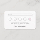 Carte De Visite Beauté rose pâle Esthétique Loyauté & (Dos)