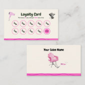 Carte De Visite Beauté Salon Coiffeur Punch Card (Devant / Derrière)