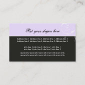 Carte De Visite Beauté Salon feuille de défilement floral noir lil (Dos)