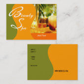 Carte de visite Beauté Santé Spa Salon Vert Jaune (Devant / Derrière)