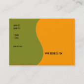 Carte de visite Beauté Santé Spa Salon Vert Jaune (Dos)