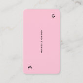 Carte De Visite Beauté simple esthétique Pastel rose (Devant)