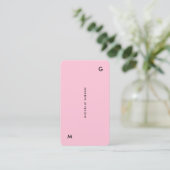 Carte De Visite Beauté simple esthétique Pastel rose (Debout devant)