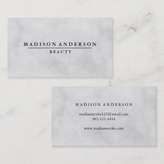 Carte De Visite Beauté simple et classique moderne (Devant / Derrière)