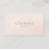 Carte De Visite Beauté simple et classique Revêtement rose (Devant)