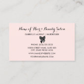 Carte De Visite Beauticier Chic Paris Pois rose noir Bow (Dos)
