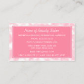 Carte De Visite Beauticier Elegant Bokeh Beauté Salon (Dos)