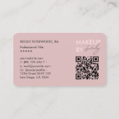 Carte De Visite Beauticier Lashes Artiste maquillage rose esthétiq (Dos)