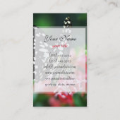 Carte De Visite Beautiful Butterfly on Red Flower (Dos)