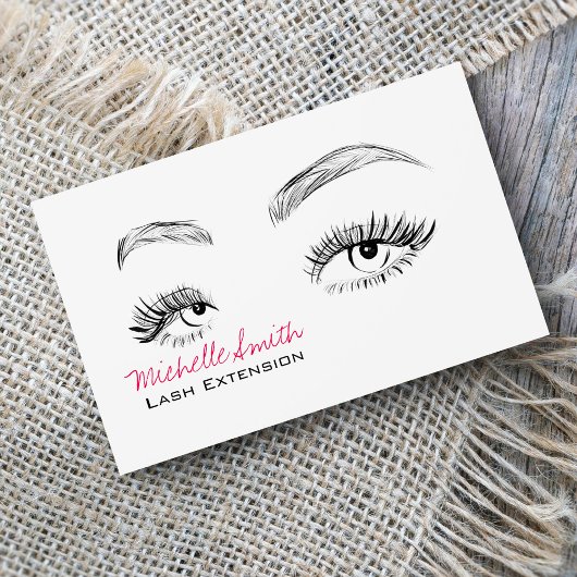 Carte De Visite Beautiful eyes Long lashes Lash Extension Business