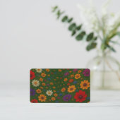 Carte De Visite Beautiful Floral Business Card (1) (Debout devant)