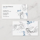 Carte De Visite Beautiful Japonais Koi Fish Swimming (Devant / Derrière)