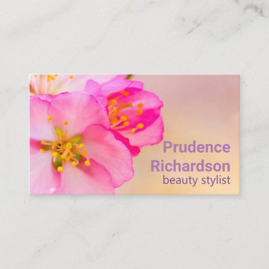 Carte De Visite Beautiful Sakura Cherry (Devant)