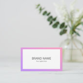 Carte De Visite Beautiful Simple Pink Purple Gradient Square Frame (Debout devant)