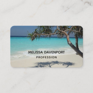 Carte De Visite Beautiful Tropical Beach