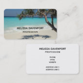 Carte De Visite Beautiful Tropical Beach (Devant / Derrière)