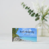 Carte De Visite Beautiful Turquoise Tropical Beach (Debout devant)