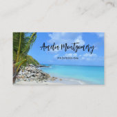 Carte De Visite Beautiful Turquoise Tropical Beach (Devant)