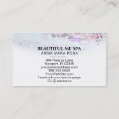 Carte De Visite *~* BEAUTY Blue Pastel Aquarelle Parties scintilla (Dos)