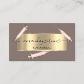 Carte De Visite Beauty Cosmetologist Syringe Botox B12 QRCode SPA (Devant)