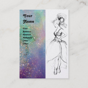 Carte De Visite BEAUTY FASHION perle blanche