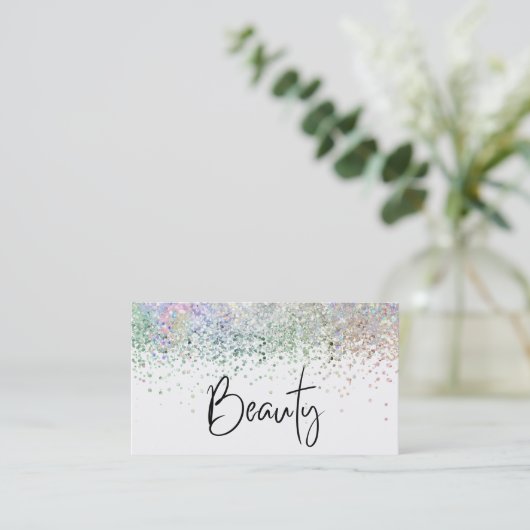 Carte De Visite *~* BEAUTY Hologram Holograph Pastel Parties scint (Debout devant)