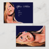 Carte De Visite BEAUTY MAKEUP ARTISTE, bleu saphir (Devant / Derrière)