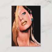 Carte De Visite BEAUTY MAKEUP ARTISTE, bleu saphir noir (Dos)