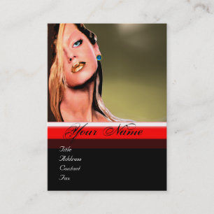 Carte De Visite BEAUTY MAKEUP ARTISTE monogramme gris bleu saphir