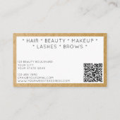 Carte De Visite Beauty Maquillage Artiste Eyelashes code QR (Dos)