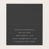 Carte De Visite Beauty Maquillage Or brossé (Intérieur déplié)