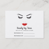 Carte De Visite Beauty Maquillage Visage Lashes Lèvres rouges Salo (Dos)