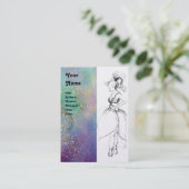 Carte De Visite BEAUTY MODE perle blanche (Debout devant)