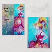 Carte De Visite BEAUTY MODE rouge rose bleu vert (Devant / Derrière)