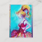 Carte De Visite BEAUTY MODE rouge rose bleu vert (Dos)