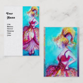 Carte De Visite BEAUTY MODE rouge rose bleu vert blanc perle (Devant / Derrière)